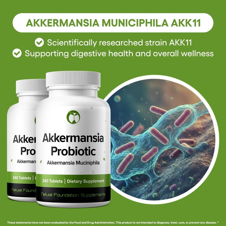 Akkermansia Muciniphila Probiotic Supplement 240 Tablets for Men & Women
