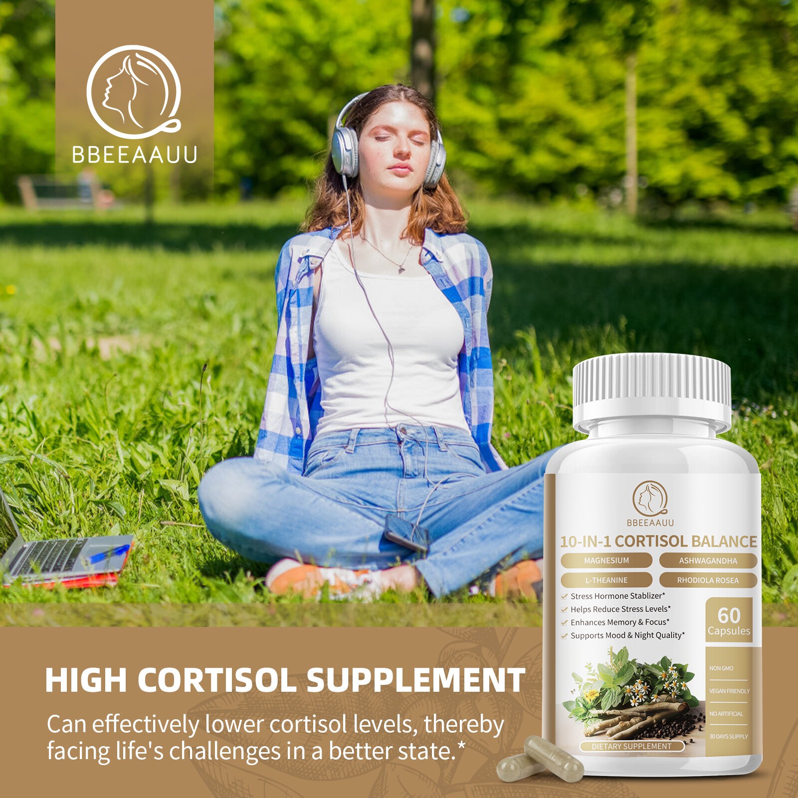 Cortisol Supplements Cortisol Blocker Stress Relief Sleep Aid Adrenal Support