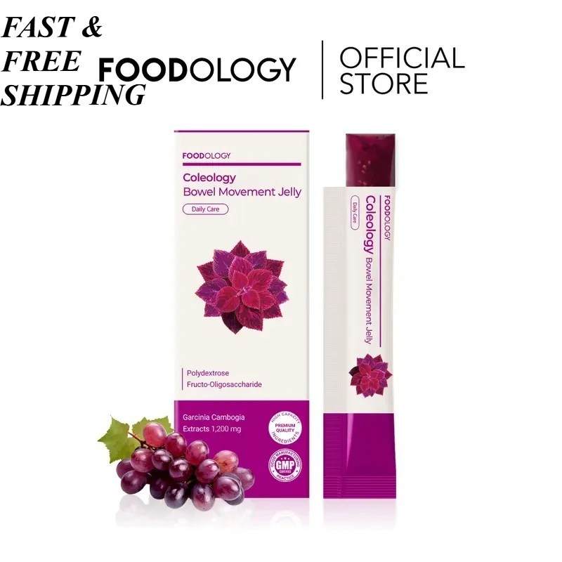 FOODOLOGY Coleology Bowel Movement Sticks, Grape Flavor, Gut Bloating Reli