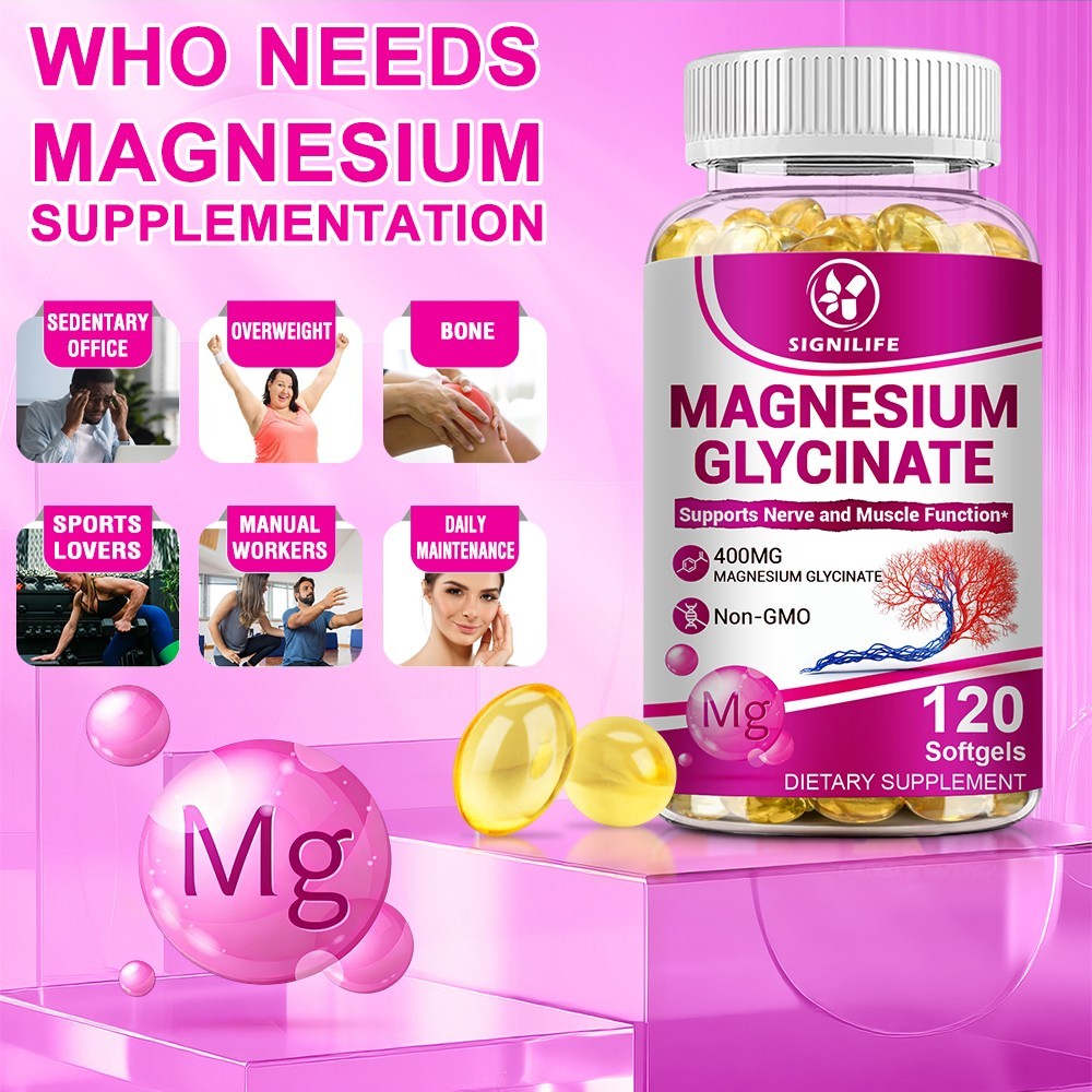 Magnesium Glycinate Chelated High Absorption Gluten-Free Non-GMO Supplement