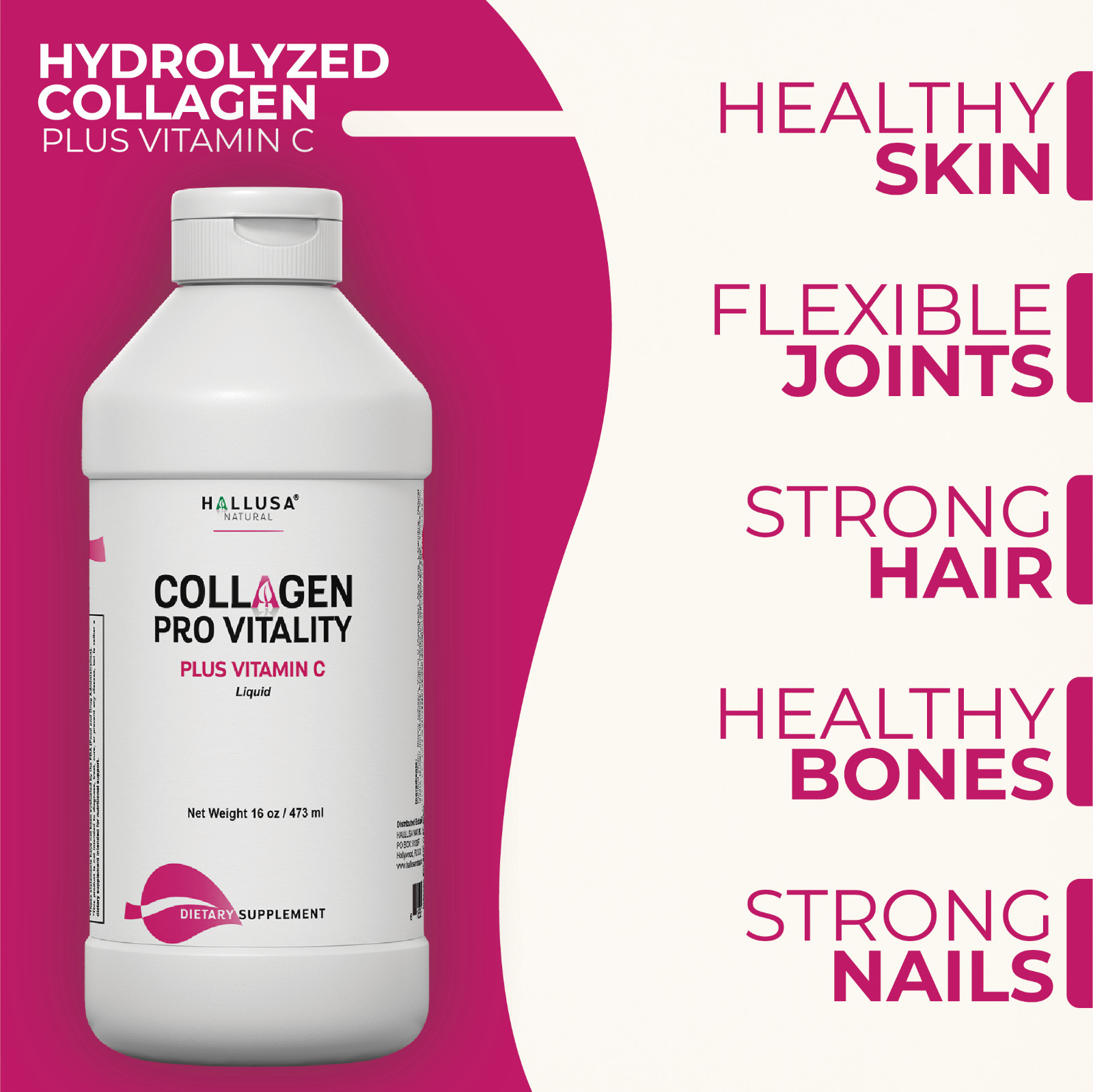 COLLAGEN LIQUID & BIOTIN Perfect formula for skin care and beauty 48 OZ +60 Cap
