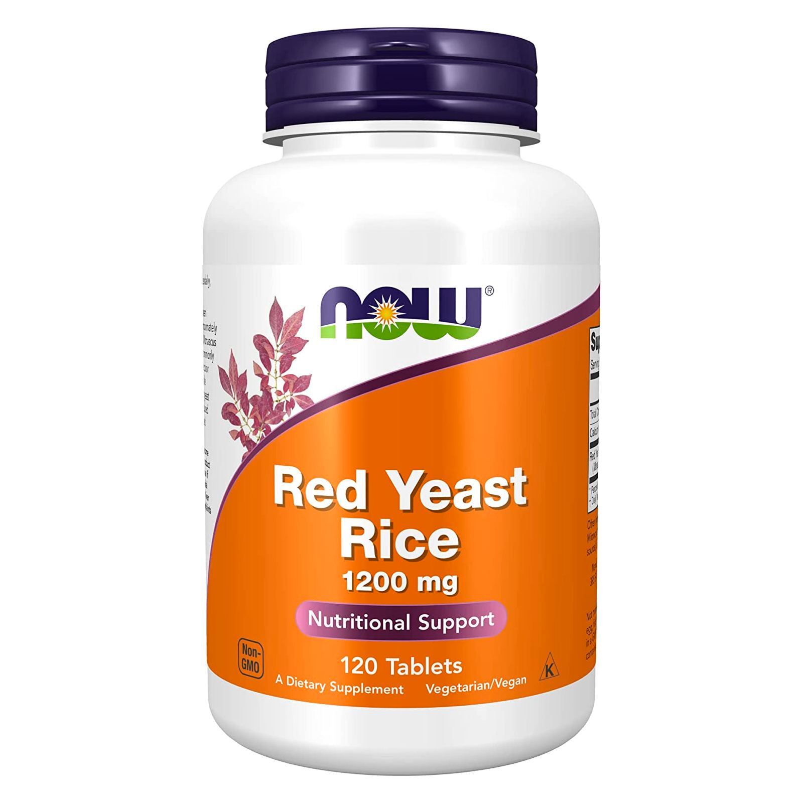 NOW Red Yeast Rice 1200 mg – 120 Tablets, Nutritional Support, Vegan/Vegetarian