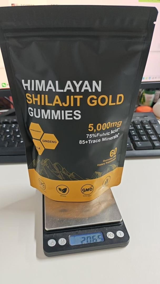 5000mg Himalayan Shilajit Gummies Ashwagandha Fulvic Acid 60ct + (2) Preform Man