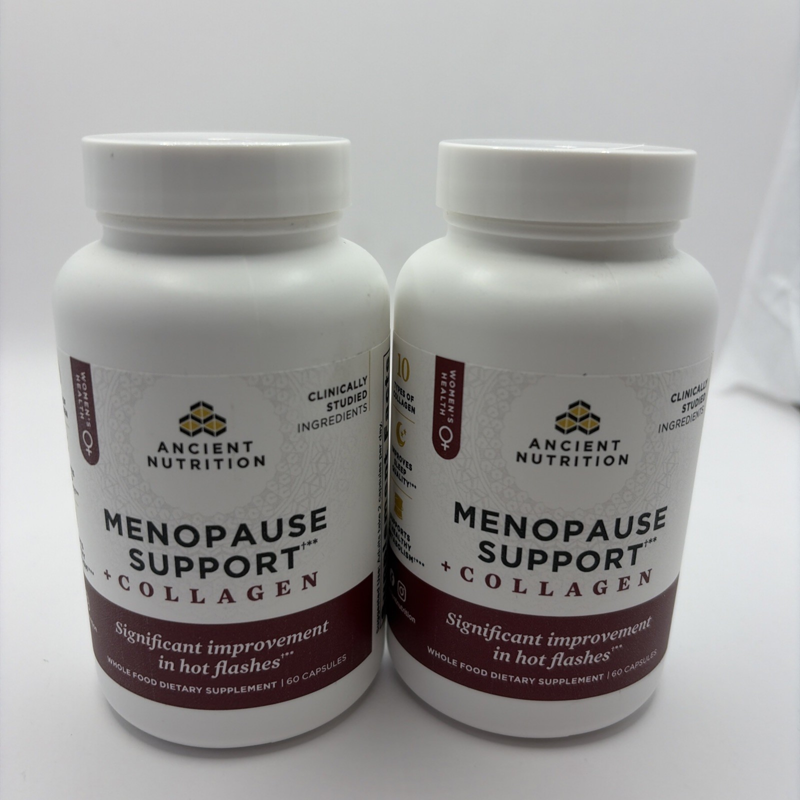 Ancient Nutrition Menopause Support Collagen 60 Count Exp. 02/26/27 New Lot 2