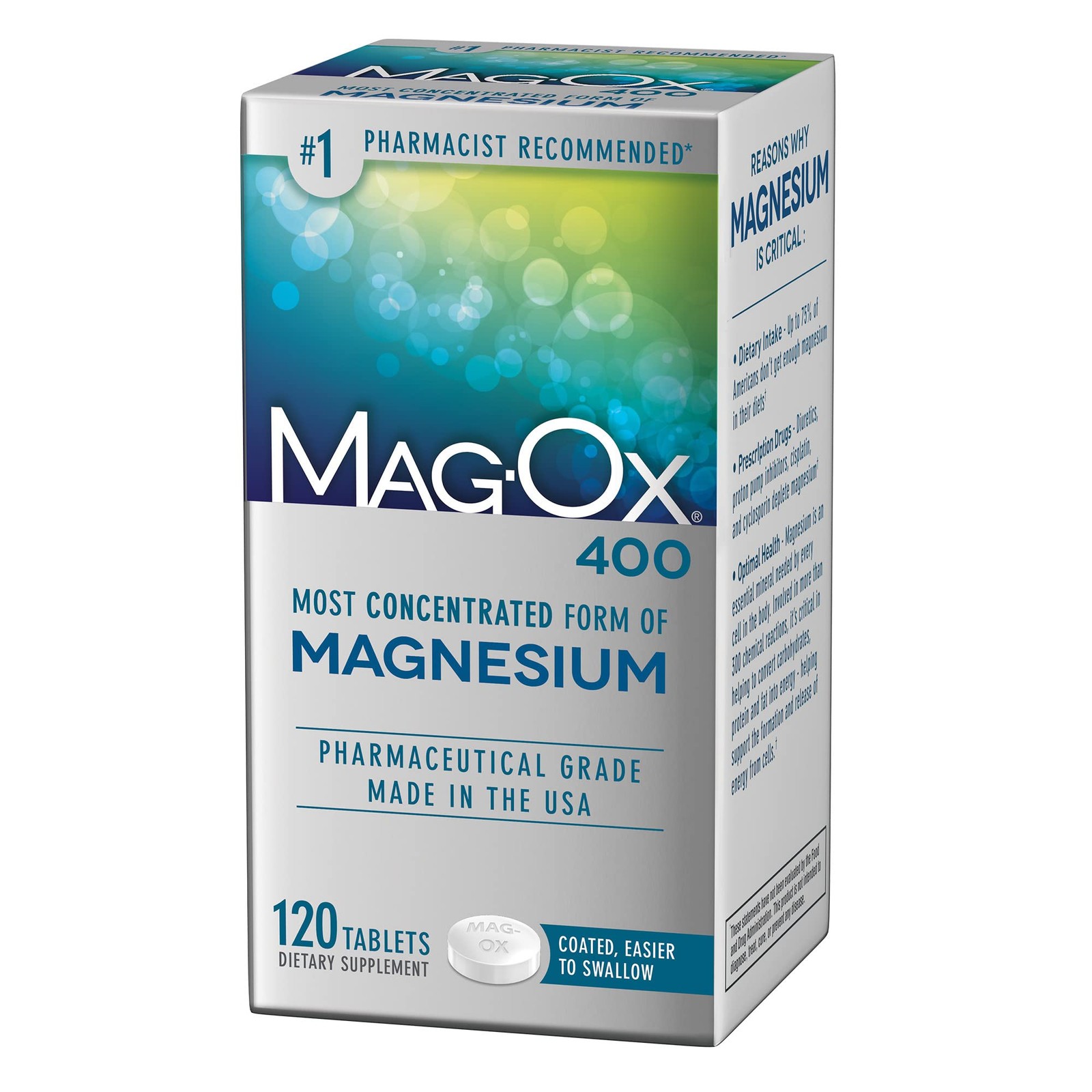 Mag-Ox Magnesium Supplement, Pharmaceutical Grade Magnesium Oxide 483mg, Most…