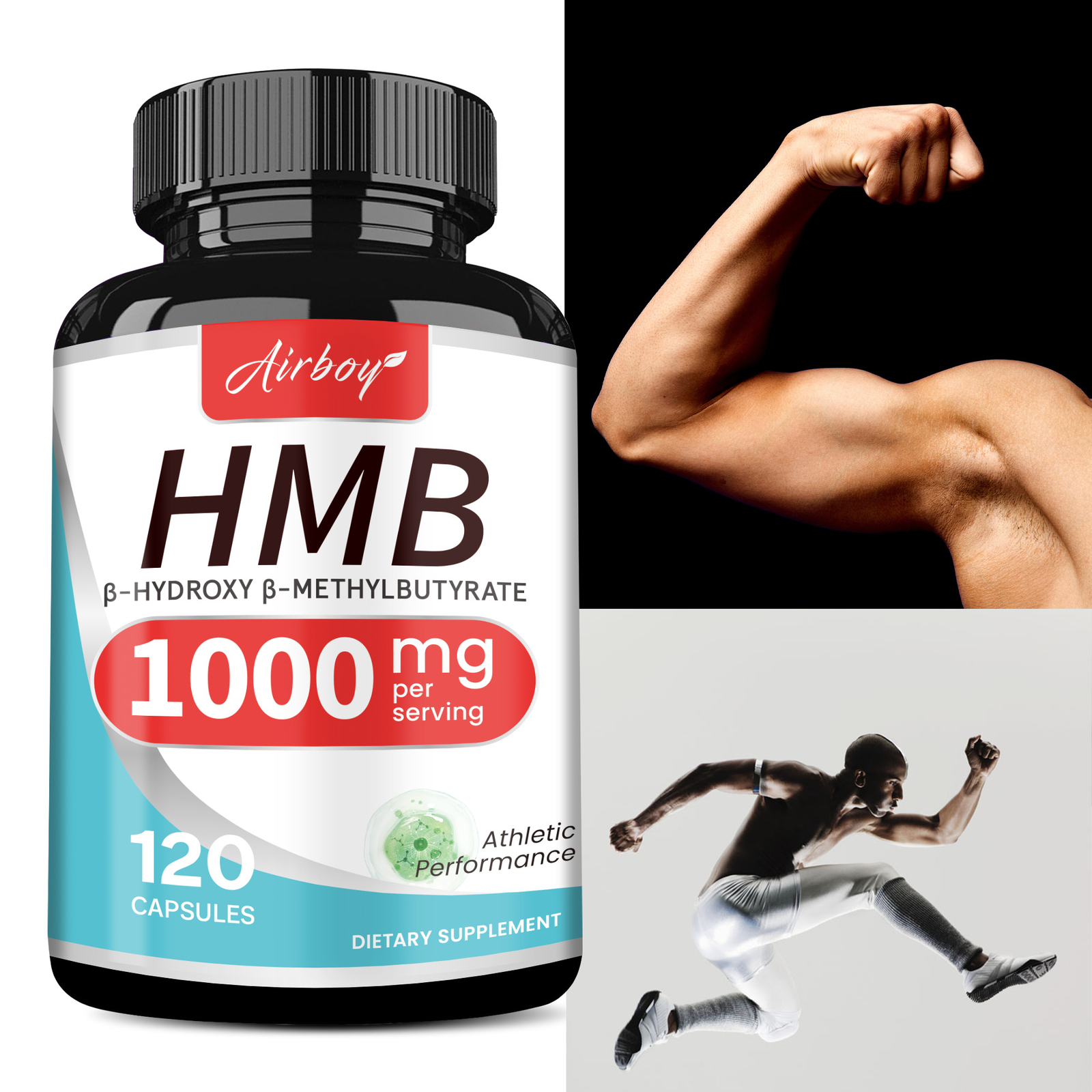 HMB Capsules 1000mg -Increase Strength,Fat Reduct,Maintain Muscle Cell Structure