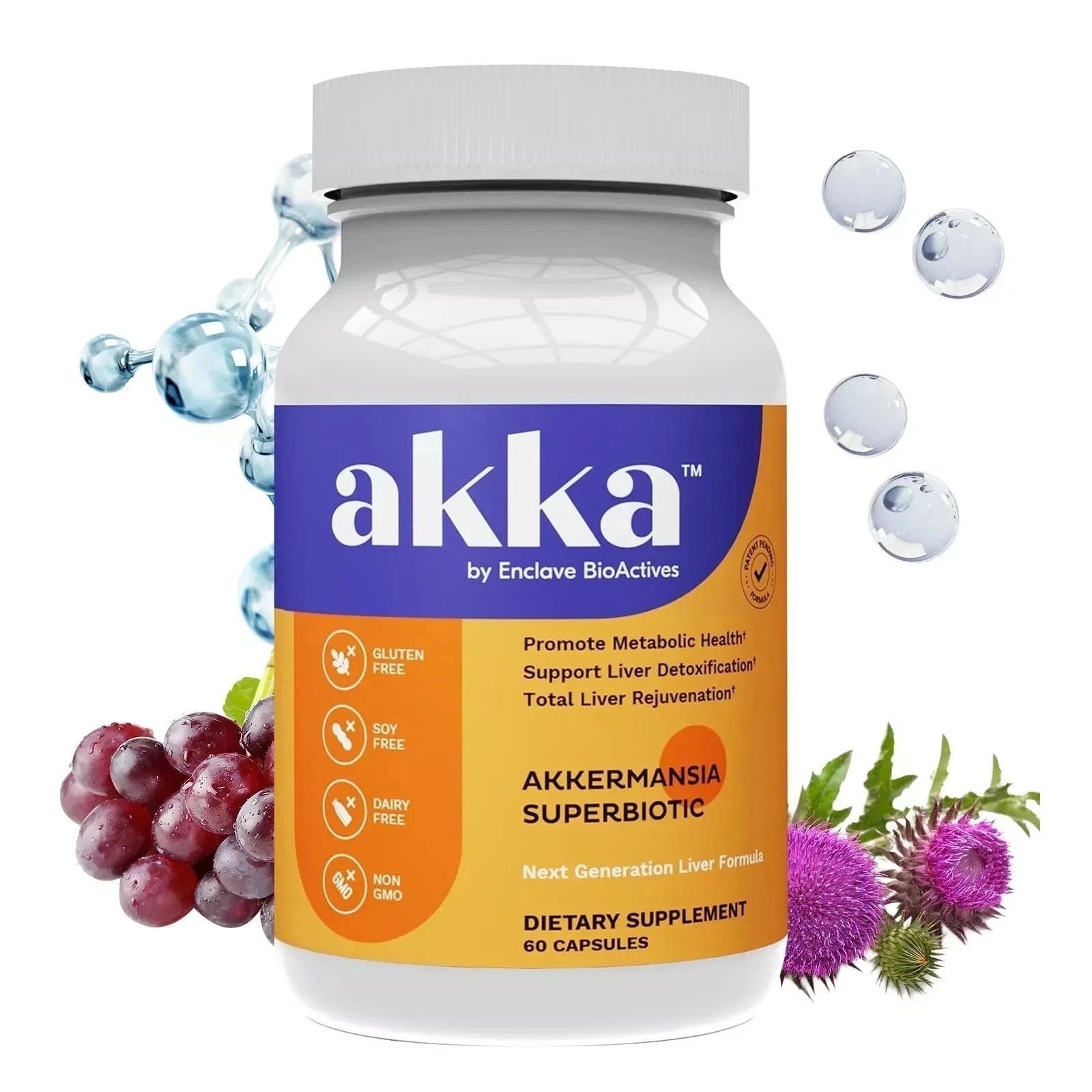 AKKA Premium Liver Cleanse Detox & Repair Superbiotic,Gut Health