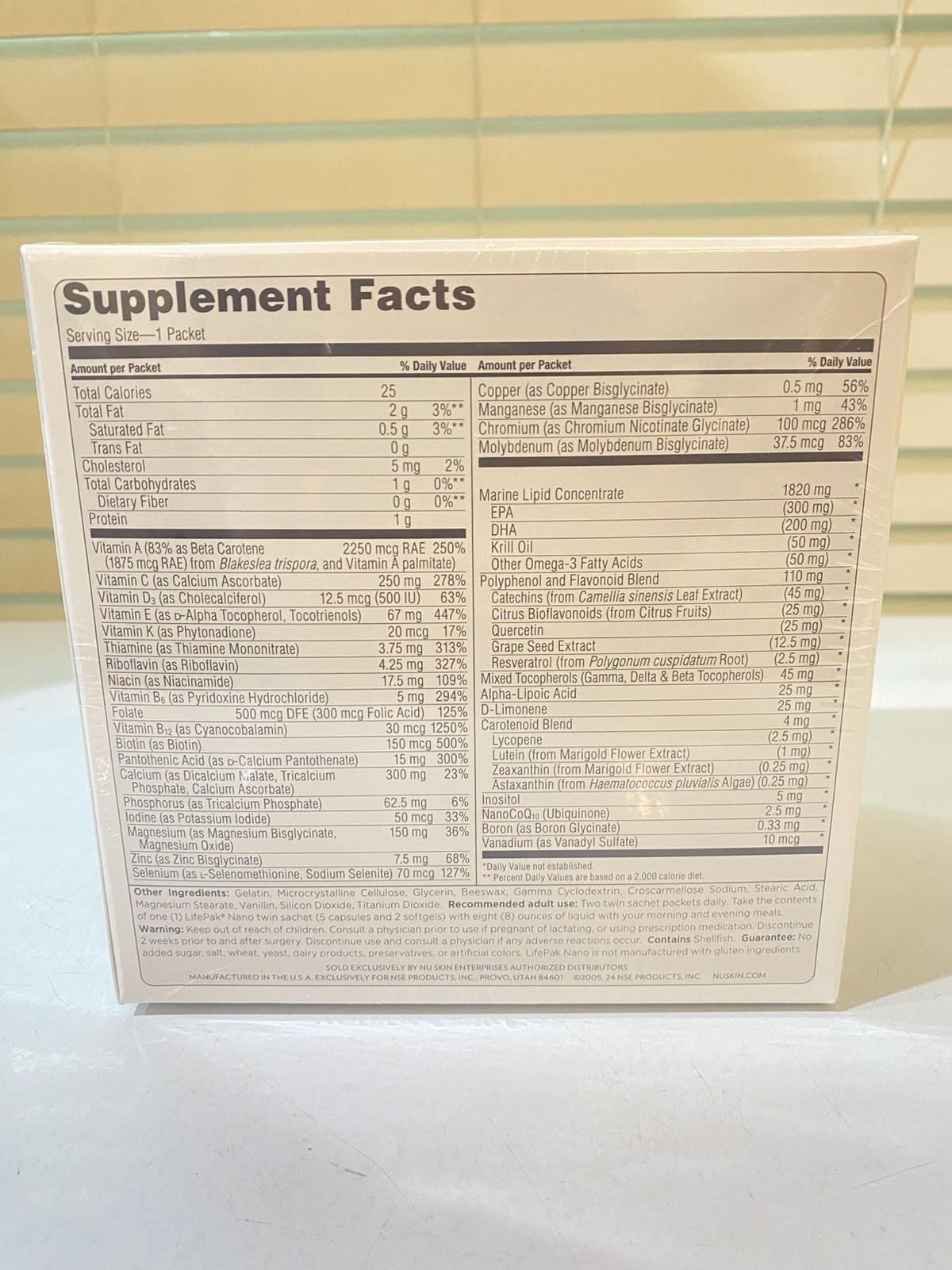01/27 Nu Skin NuSkin Pharmanex LifePak Nano -60 Packets- NEW 01/2027