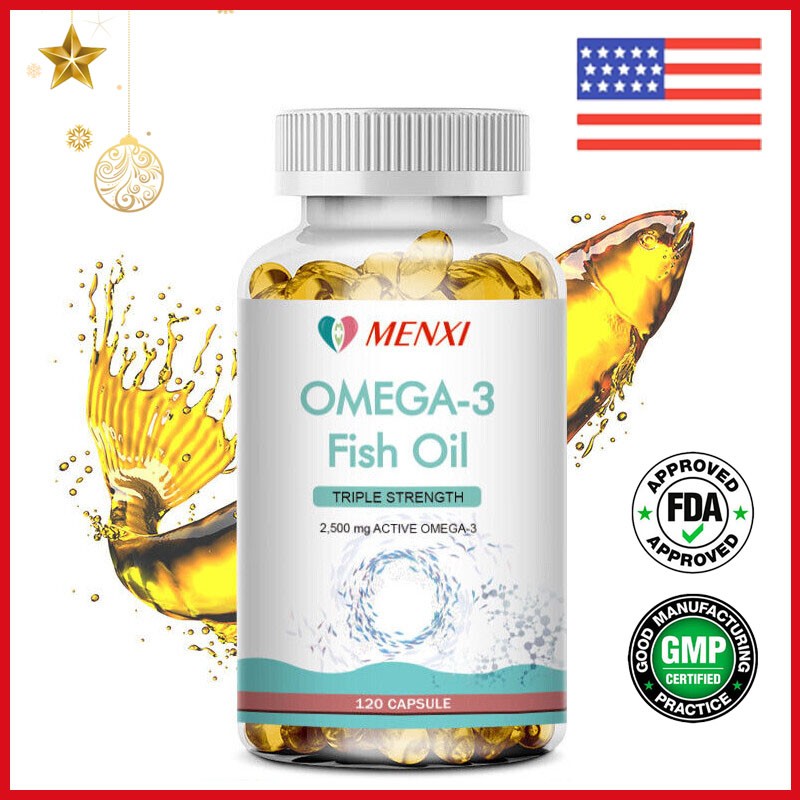 Triple Strength Omega-3 Fish Oil 3600 mg Active Omega-3, 120 Softgels,NON GMO