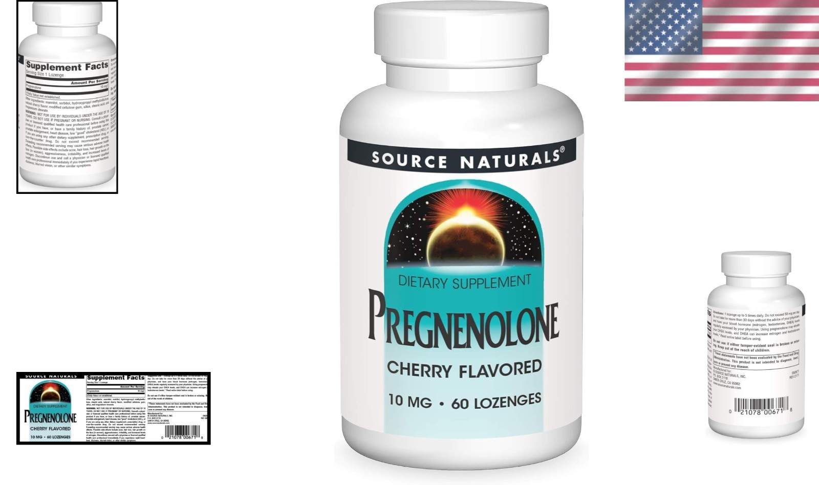 10mg Pregnenolone Lozenges – 60 Sugar-Free Cherry Tablets for Hormonal Health