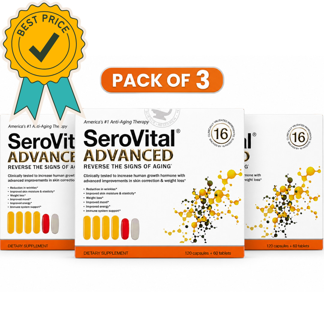 3-Packs SeroVital Advanced 120 Ct +60 Tablets 30 Day Dietary Supplement
