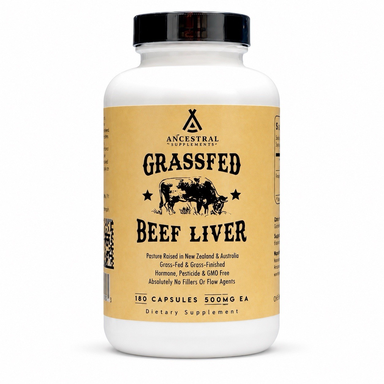 Grass Fed Beef Liver | Hormone & Pesticide Free | Whole Food Supplement| 180 Ct