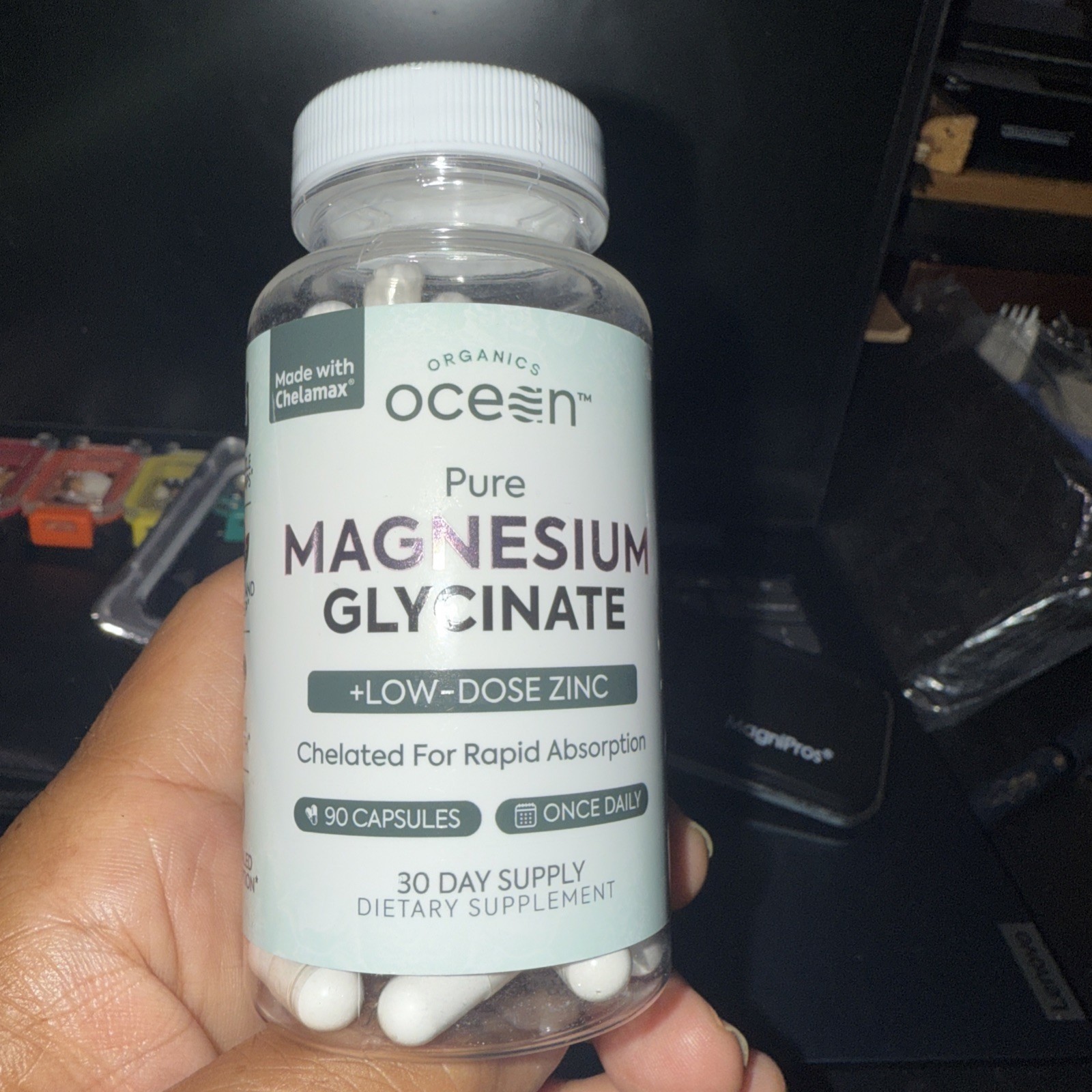 Organics Ocean pure Magnesium Glycinate 30 days supply brand new SEALED Exp 2/30
