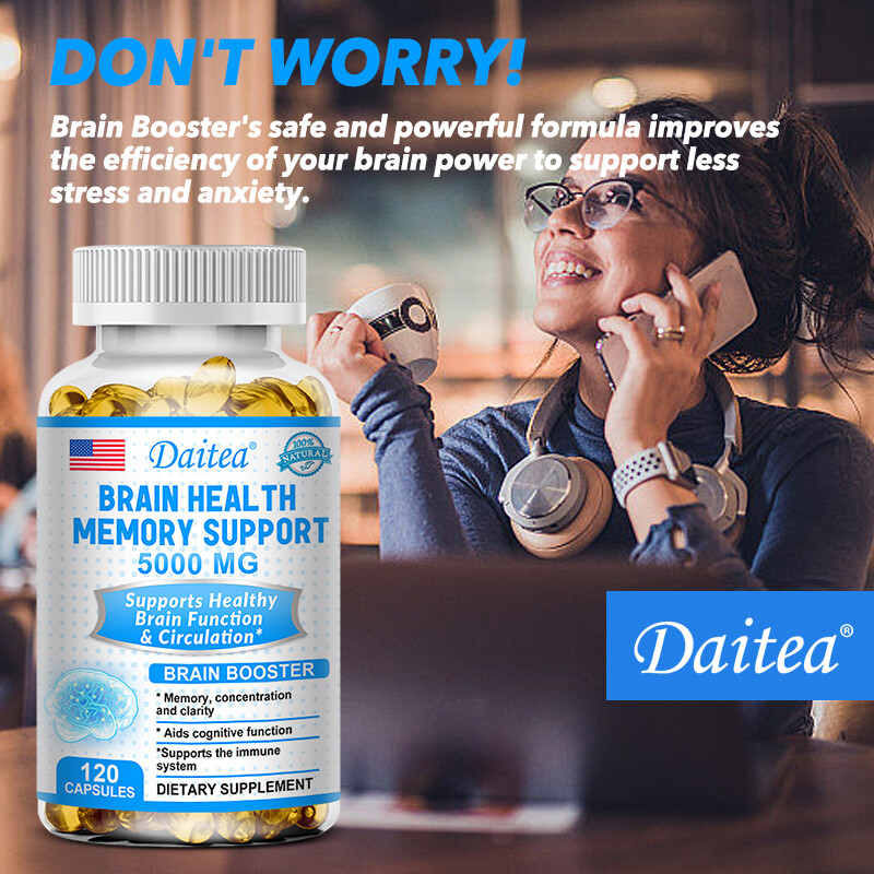 Brain Booster,Supports Brain Health,Boosts Memory,Focus & Cognitive Function