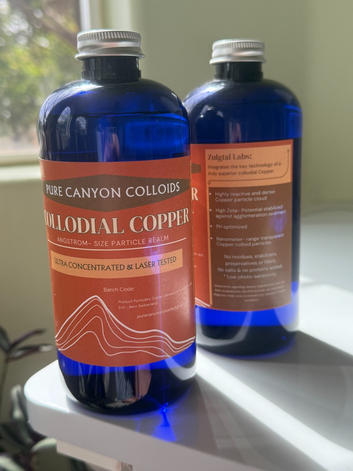 Colloidal Copper- Ultra Concentrated & Laser Tested- 240 PPM 16 Oz.
