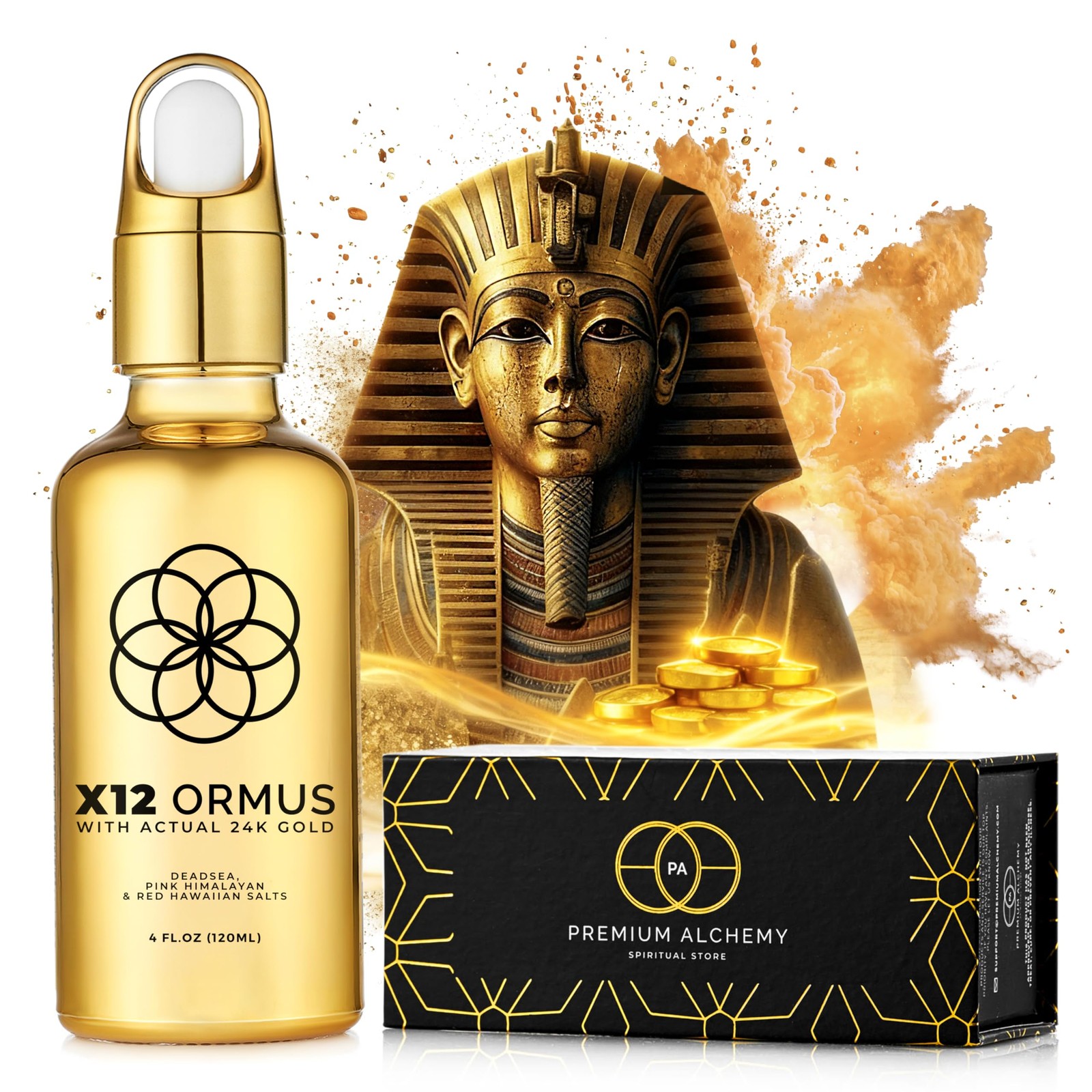 X12 Ormus Monoatomic Gold – Liquid Trace Mineral Blend with 24K Gold – Made b…