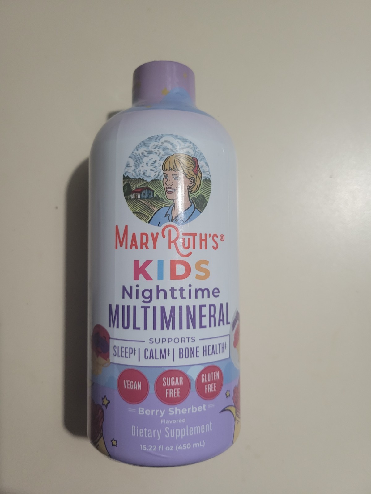 MaryRuth’s Kids Nighttime Multimineral Berry Sherbet 15.22 fl oz Exp 10/26