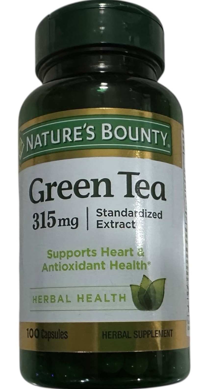 Nature’ s Bounty Green Tea Extract Supplement 100 Count Antioxidant Health 2028