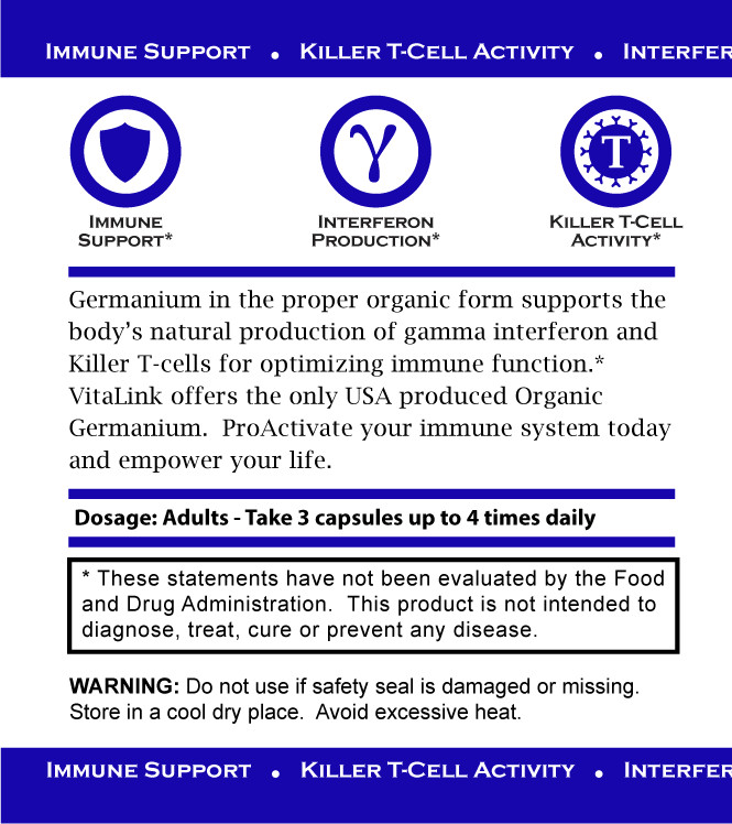 Organo-Germanium (Ge-132) 100 mg X 75 capsules- Potent Immune Support – Vitalink