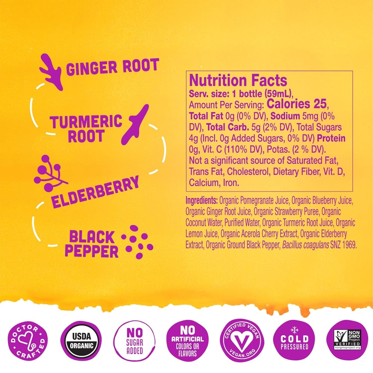 Powerful 2 oz Elderberry Immunity Shot – Fresh Superfood Blend for Daily Boost
