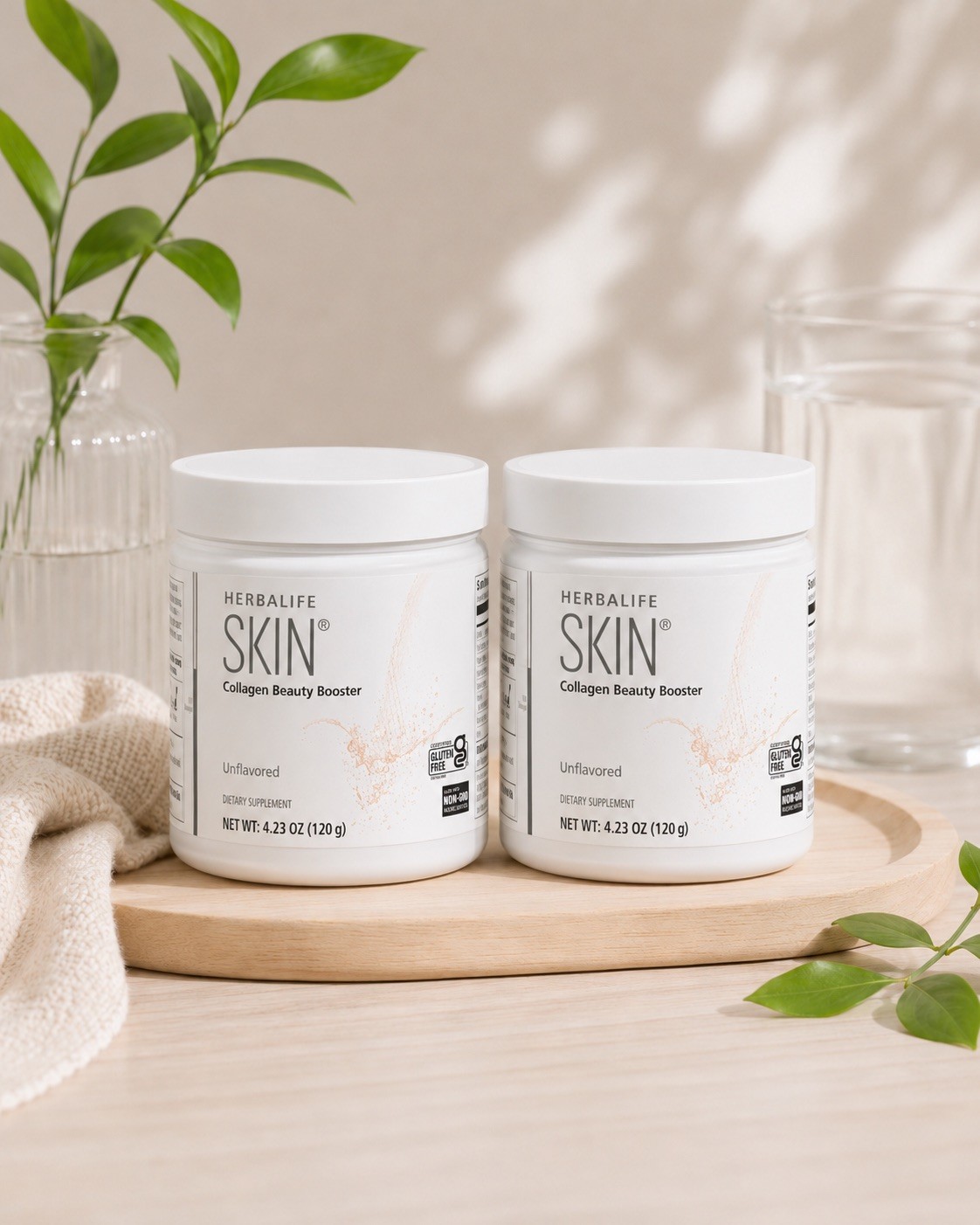 2 HerbaLife SKIN Collagen Beauty Booster – UNFLAVORED 4.23OZ each