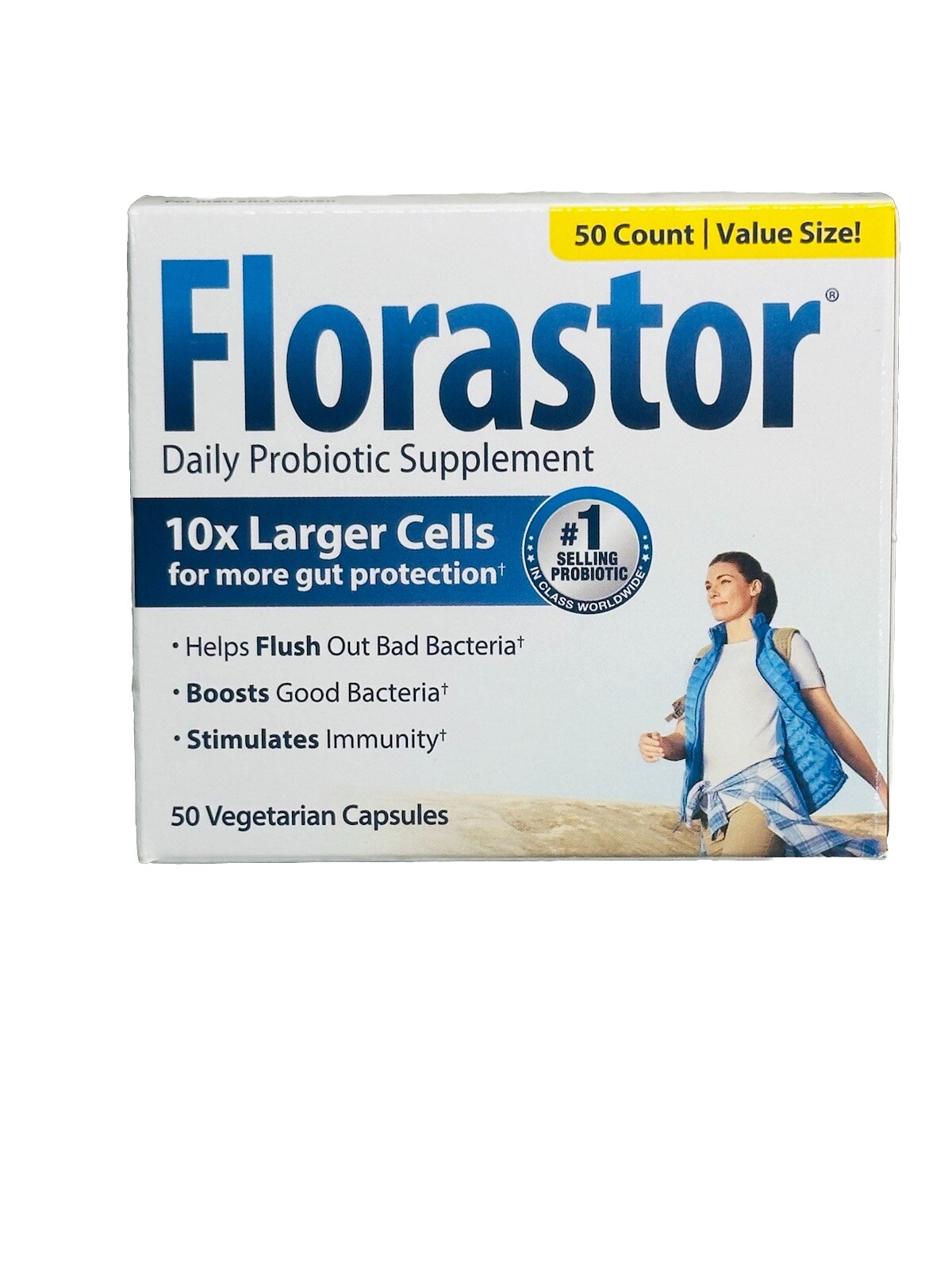 Florastor Daily Probiotic Supplement 250mg Capsules 50ct.