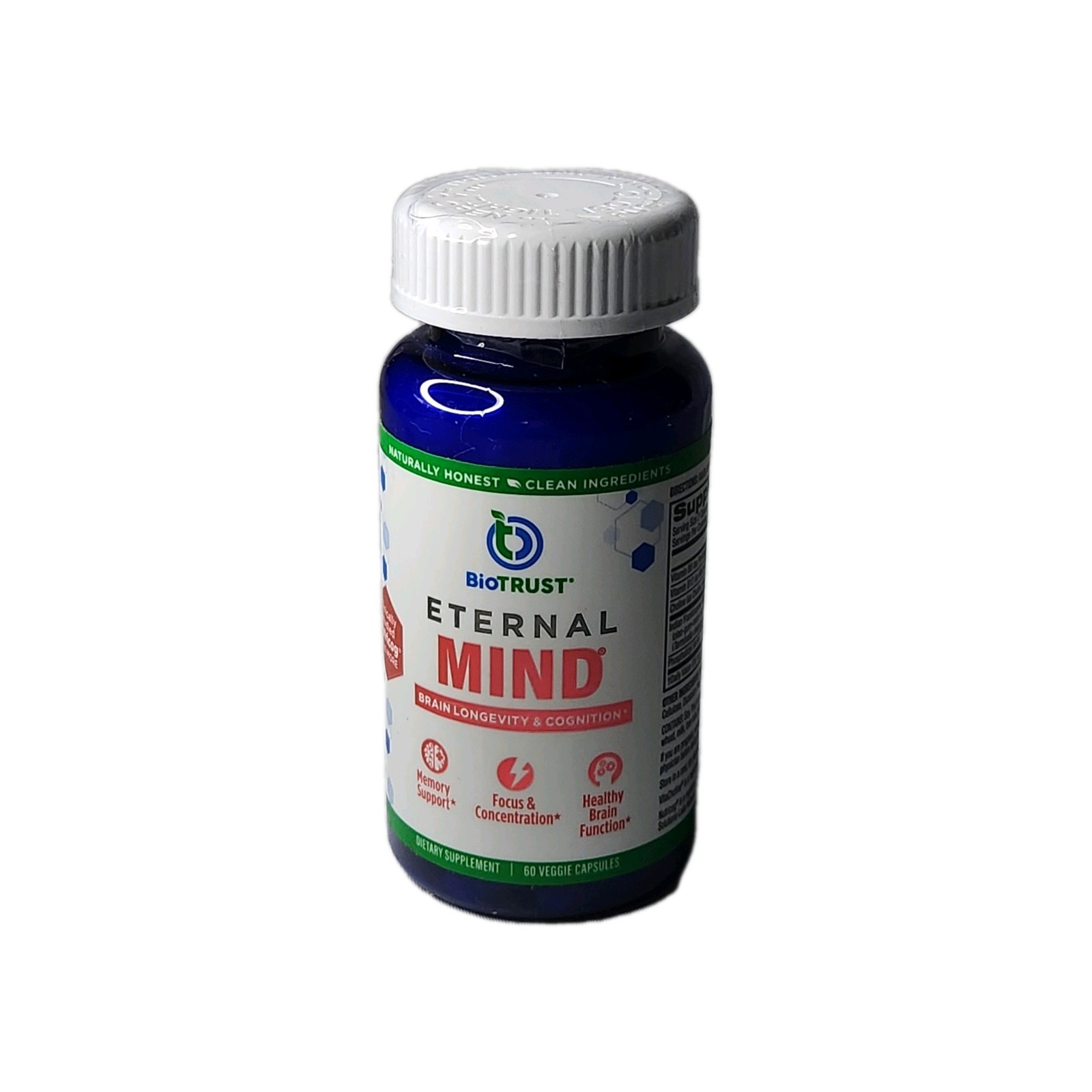 BioTrust Eternal Mind Brain Longevity & Cognition 60 Veggie Capsules Exp 6/26