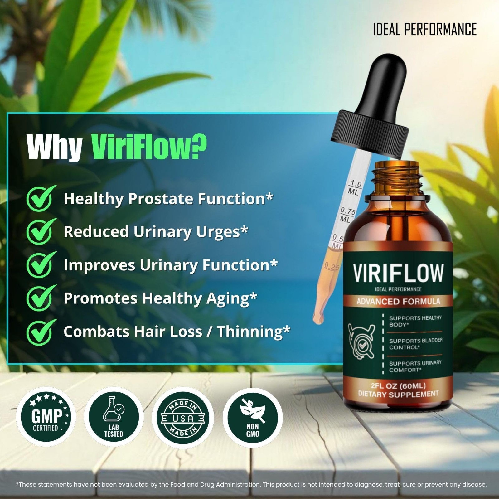 Prostate Health Drops for Men – Maximum Strength All-Natural Wellness Support (5