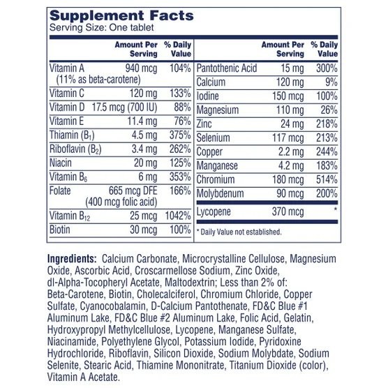 One A Day Men’s 50+ Healthy Advantage Multivitamin, 300 Tablets