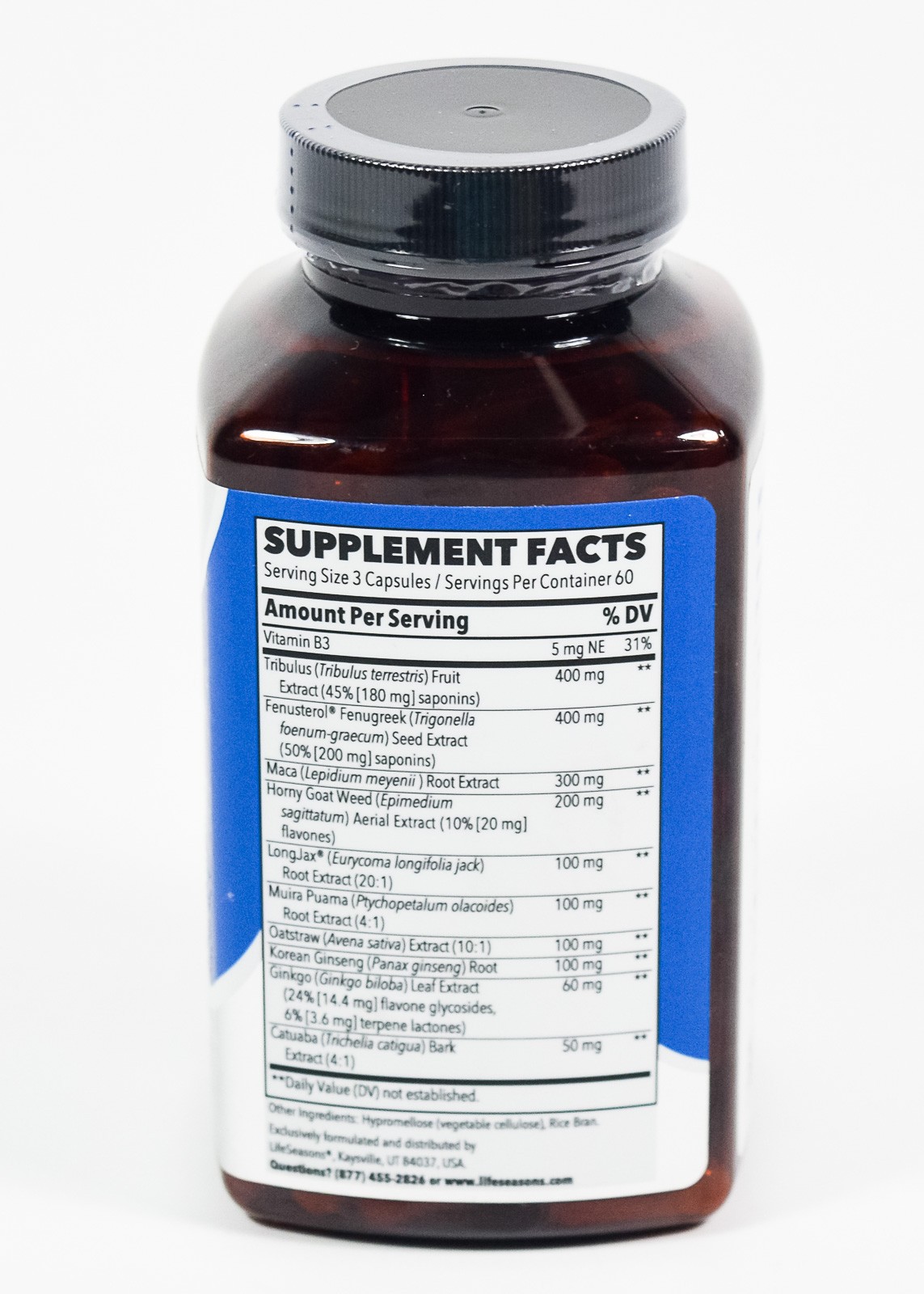 Life Seasons MASCULINI-T men Energy & Performance 180 veg capsules 04/2028