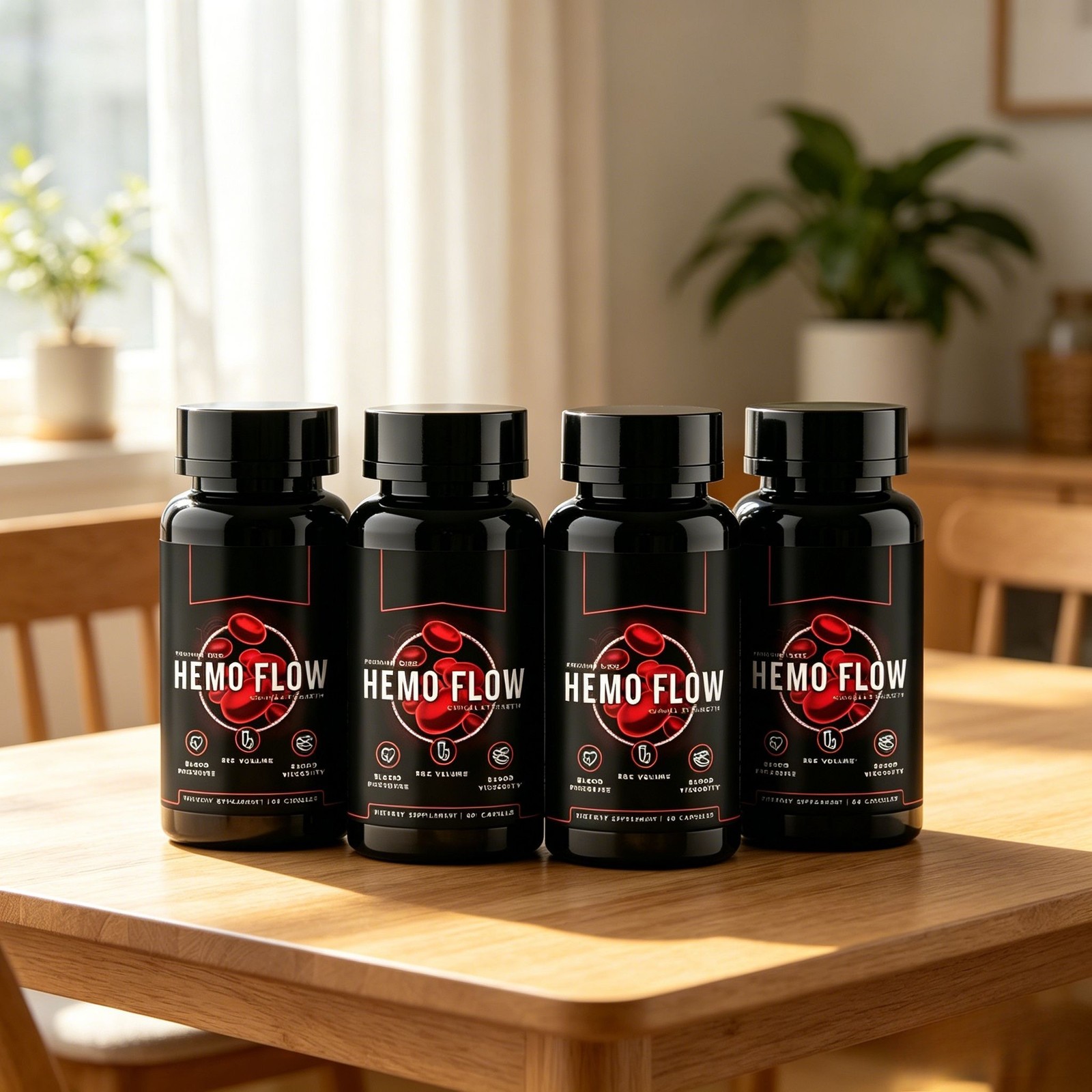 4PCS Hemo & Flow | Nattokinase Supplement for Nitric Oxide Leviathan Circulation