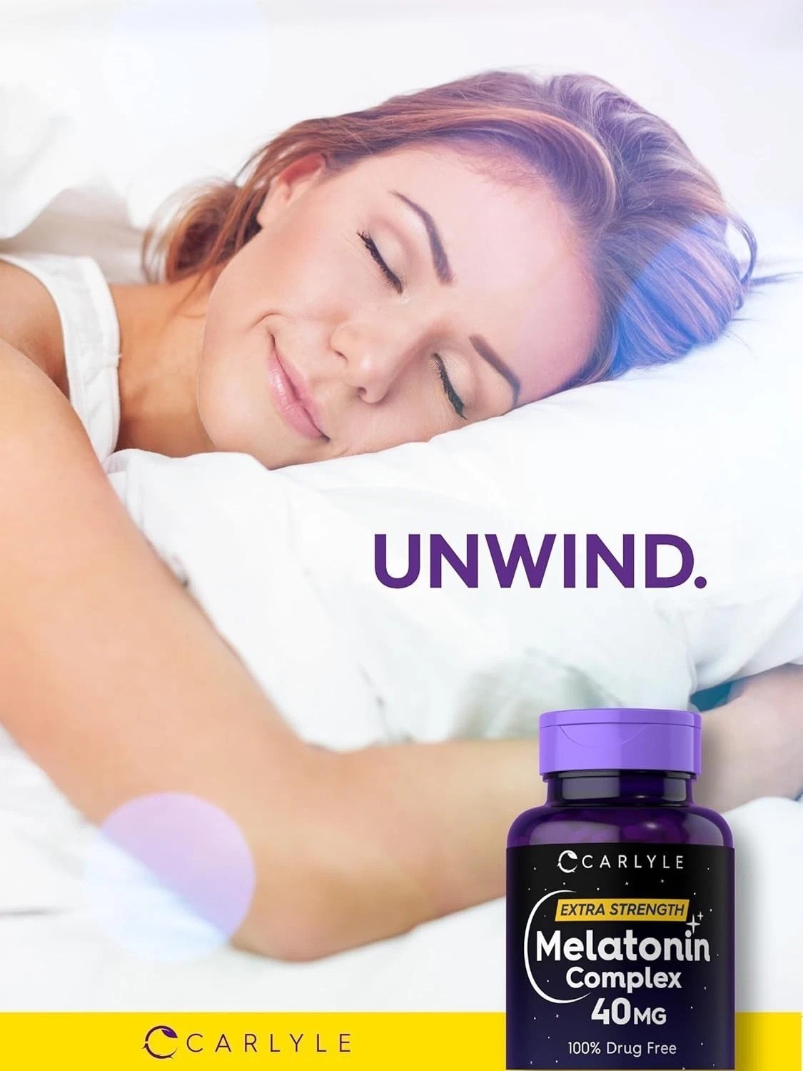 Carlyle Melatonin 40mg Complex 150 Fast Dissolve Tablets Extra Strength Support