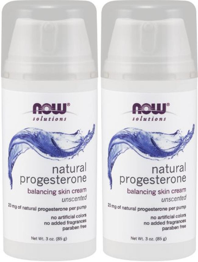 Natural Progesterone Balancing Skin Cream UNSCENTED – 3 oz by Now ***(2 Pack)***