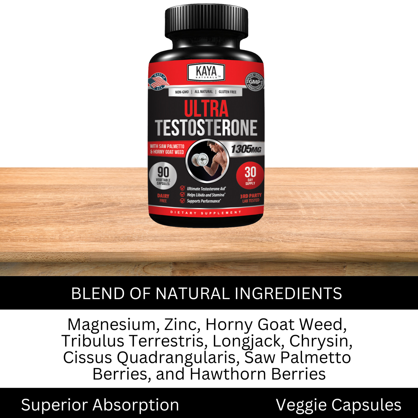 (2 Pack) organic Testosterone Booster Muscle & Testosterone Support Bodybuilding