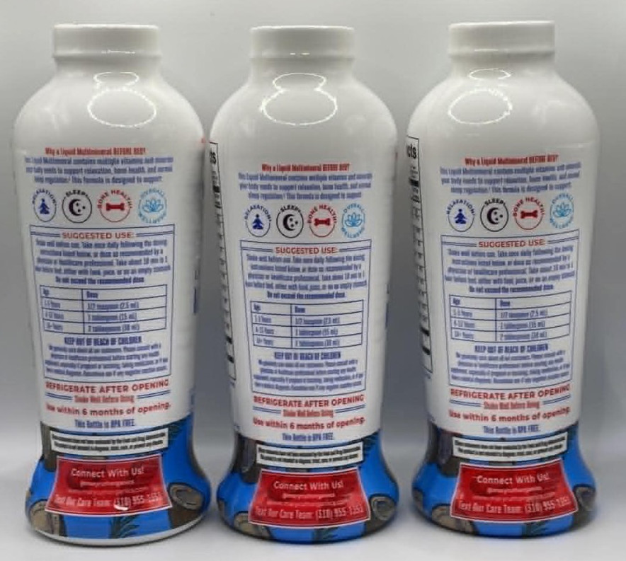3PK Mary Ruth’s Liquid Nighttime Multimineral ~ 15.22 FL OZ Each ~ EXP 1/27+