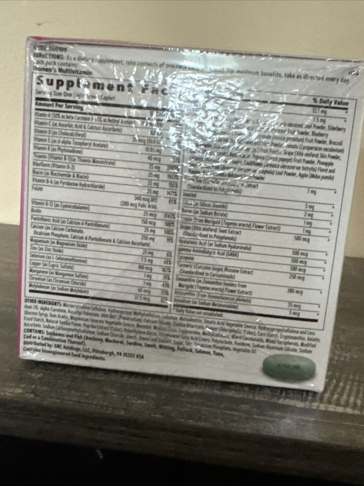 Lot 2 – GNC Womens Vitapak Program HEALTH & WELLNESS 30 Day Supply Multivitamin