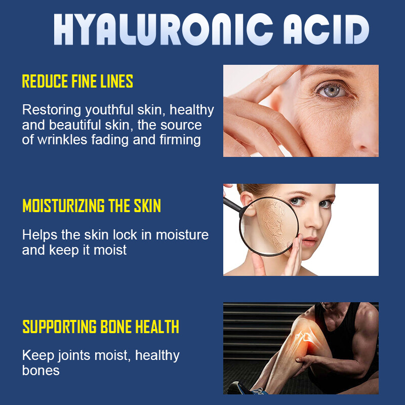 Hyaluronic Acid Capsules 850mg- Anti-Aging,Skin Hydration Healthy Joints Support