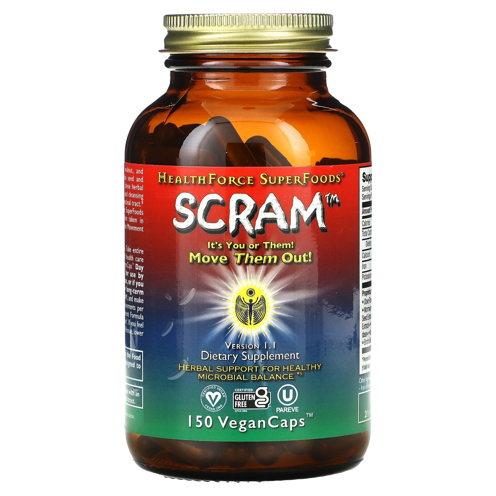HealthForce Superfoods Scram 150 VeganCaps Gluten-Free, Vegan