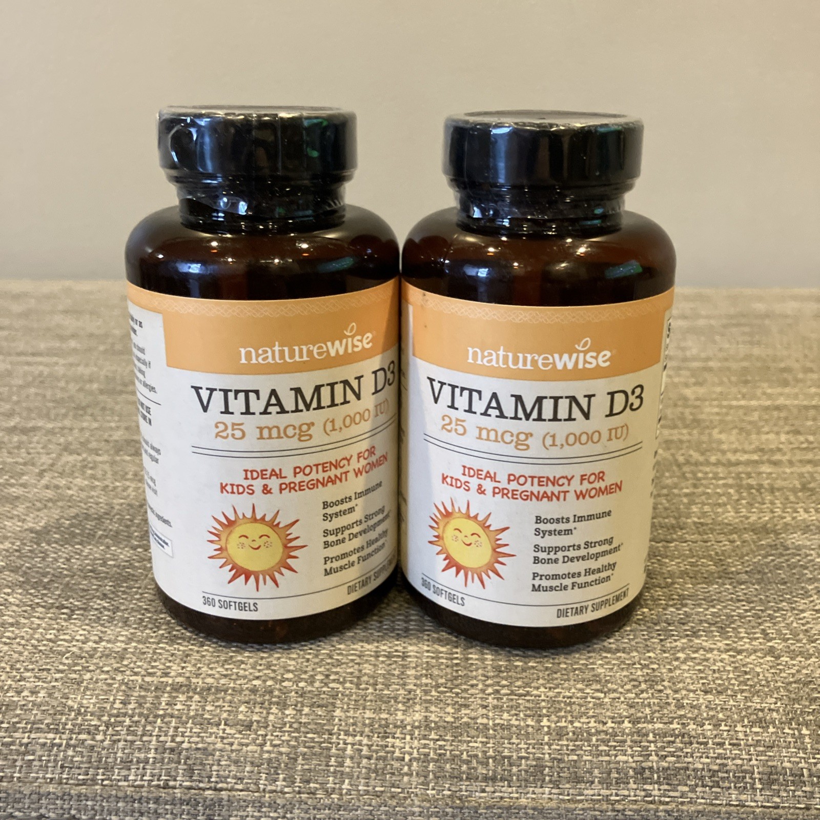 2 NatureWise Vitamin D3 1000iu (25 mcg) 1-Year Supply – Immune SupportEXP 04-28