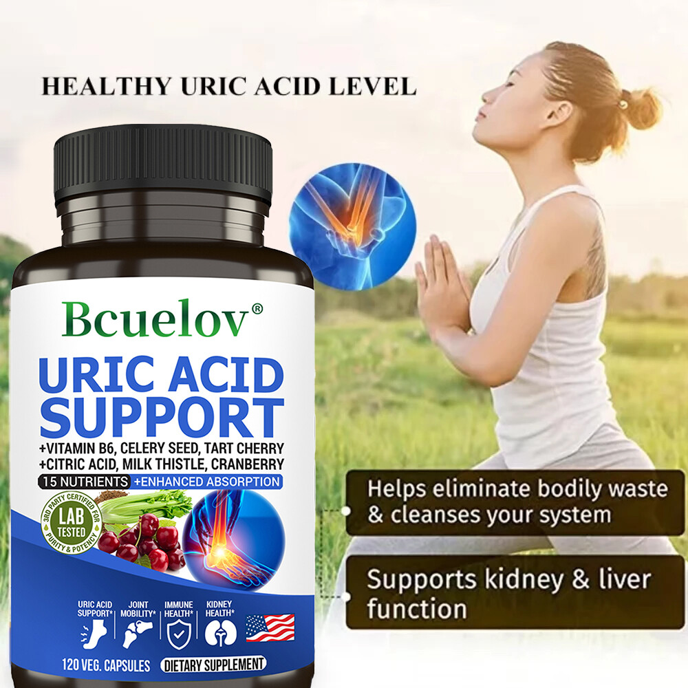 Uric Acid Support Tablets Joint & Kidney Supplement Tart Cherry For Gout Relief