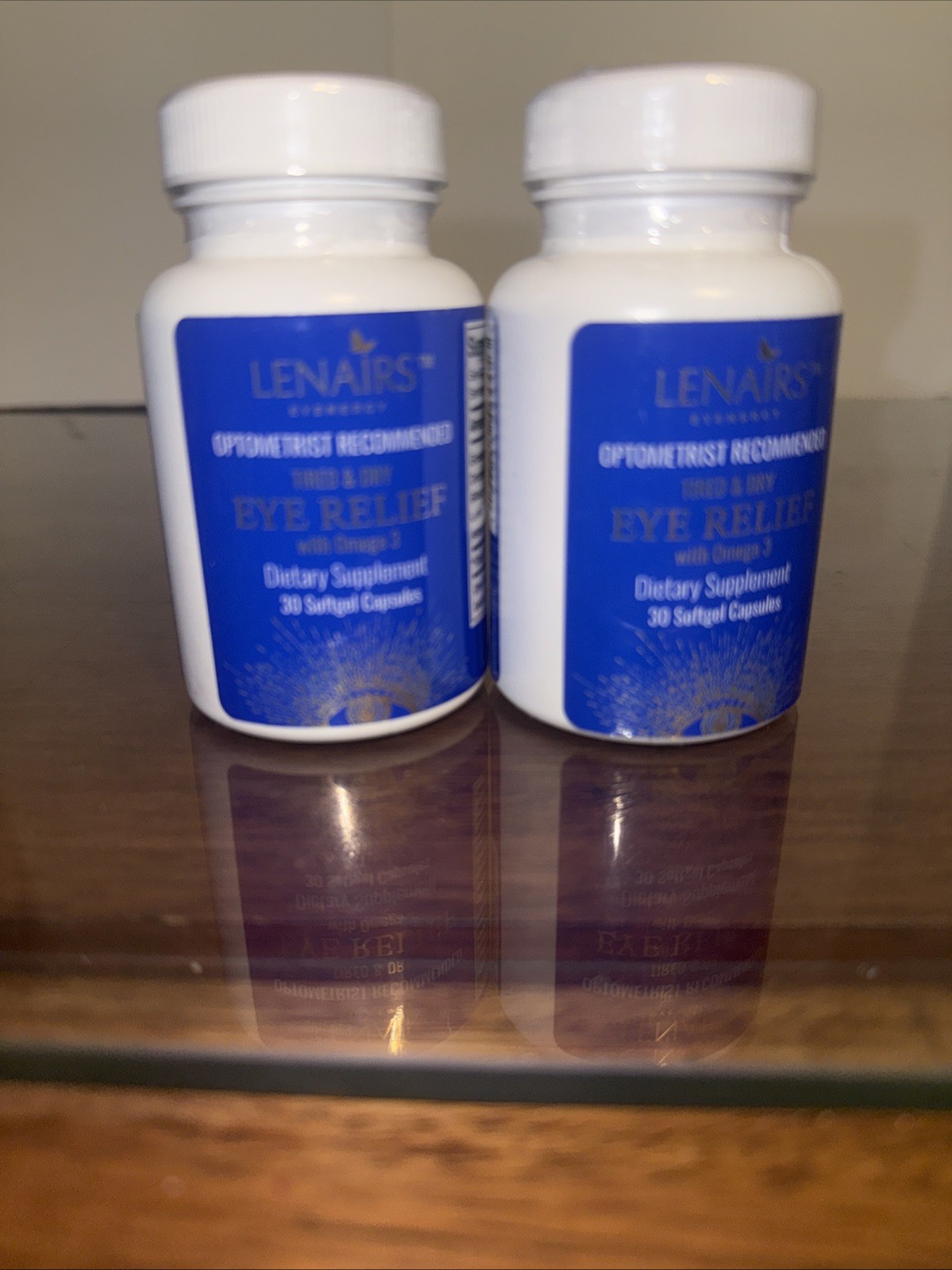 2 Lenairs Softgels Tired & Dry Eye Relief 30 CT X2 Omega 3 Epa & Dha Ex 4/27