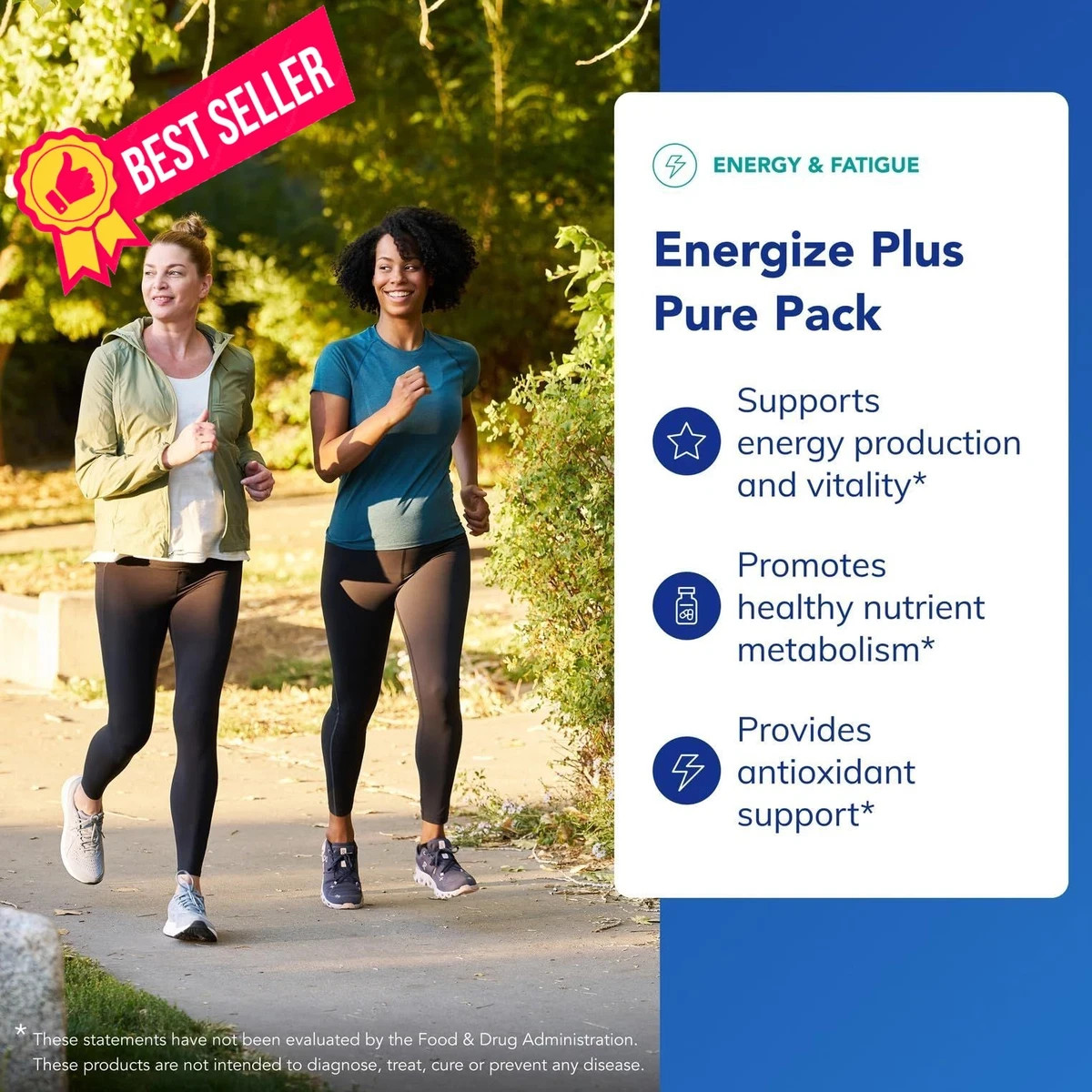Pure Encapsulations Energize Plus Pure Pack – CoQ10 Fish Oil L-Carnitine 30 Pk