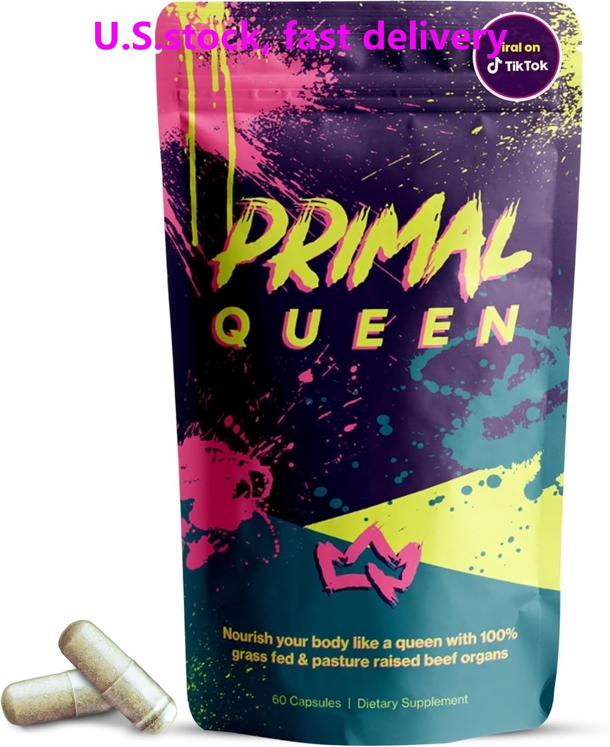 Primal Queen Beef Organ Supplement for Women 60ct – 1 MONTH SUPPLY!