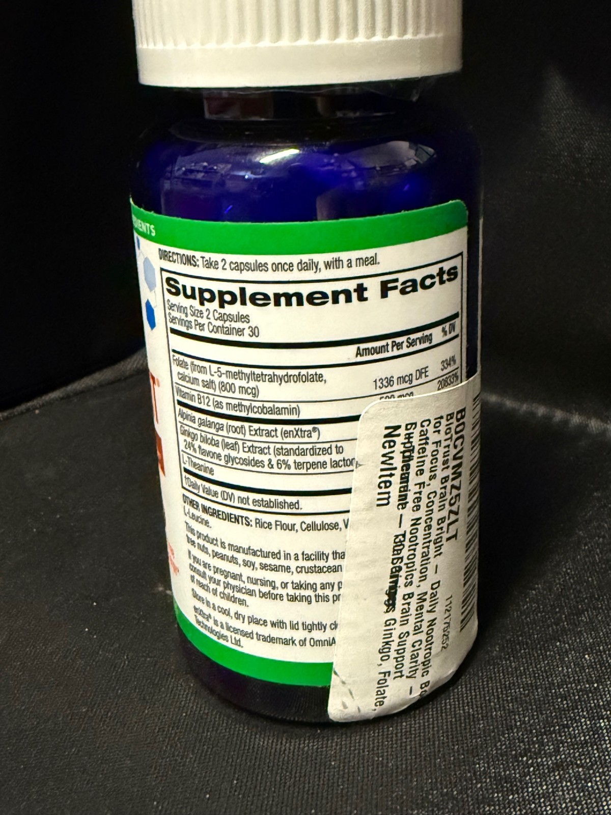 60ct Biotrust Brain Bright Fast-Acting Daily Mental Booster clarity focus 02/26