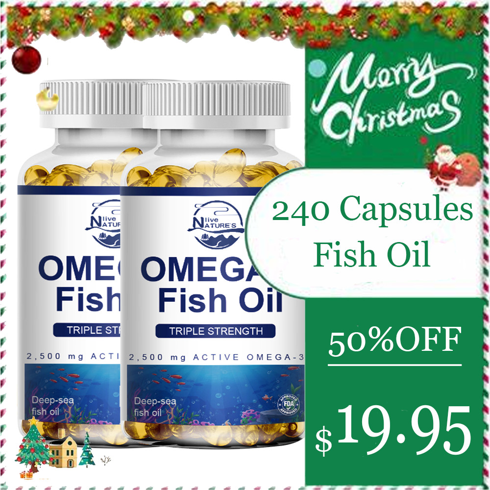 Omega 3 Fish Oil Capsules Triple Strength Joint Support 2500 mg EPA & DHA