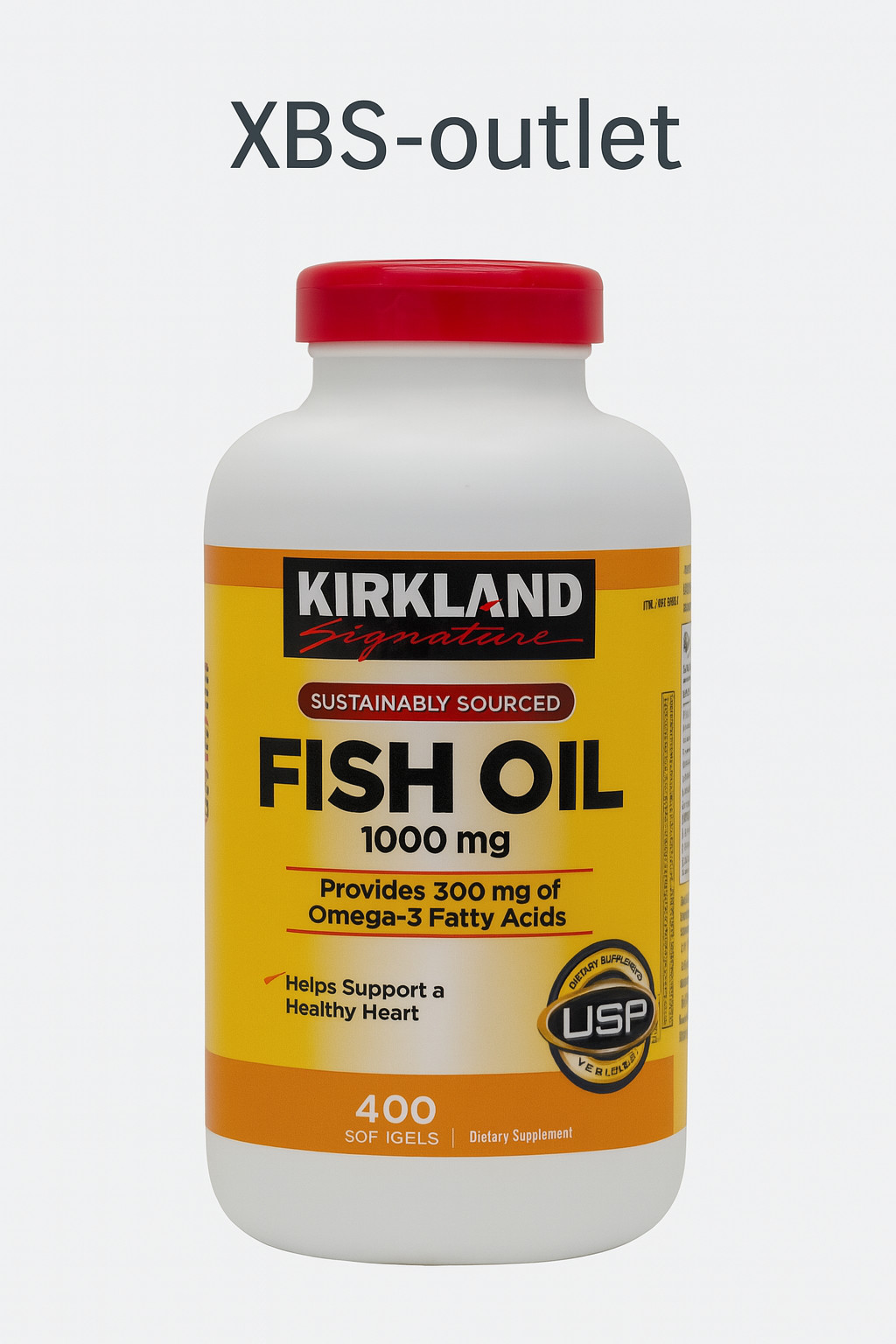 Kirkland Fish Oil 1000 mg., 400 Counts X 300mg Omega-3 Fatty Acids Per Serving
