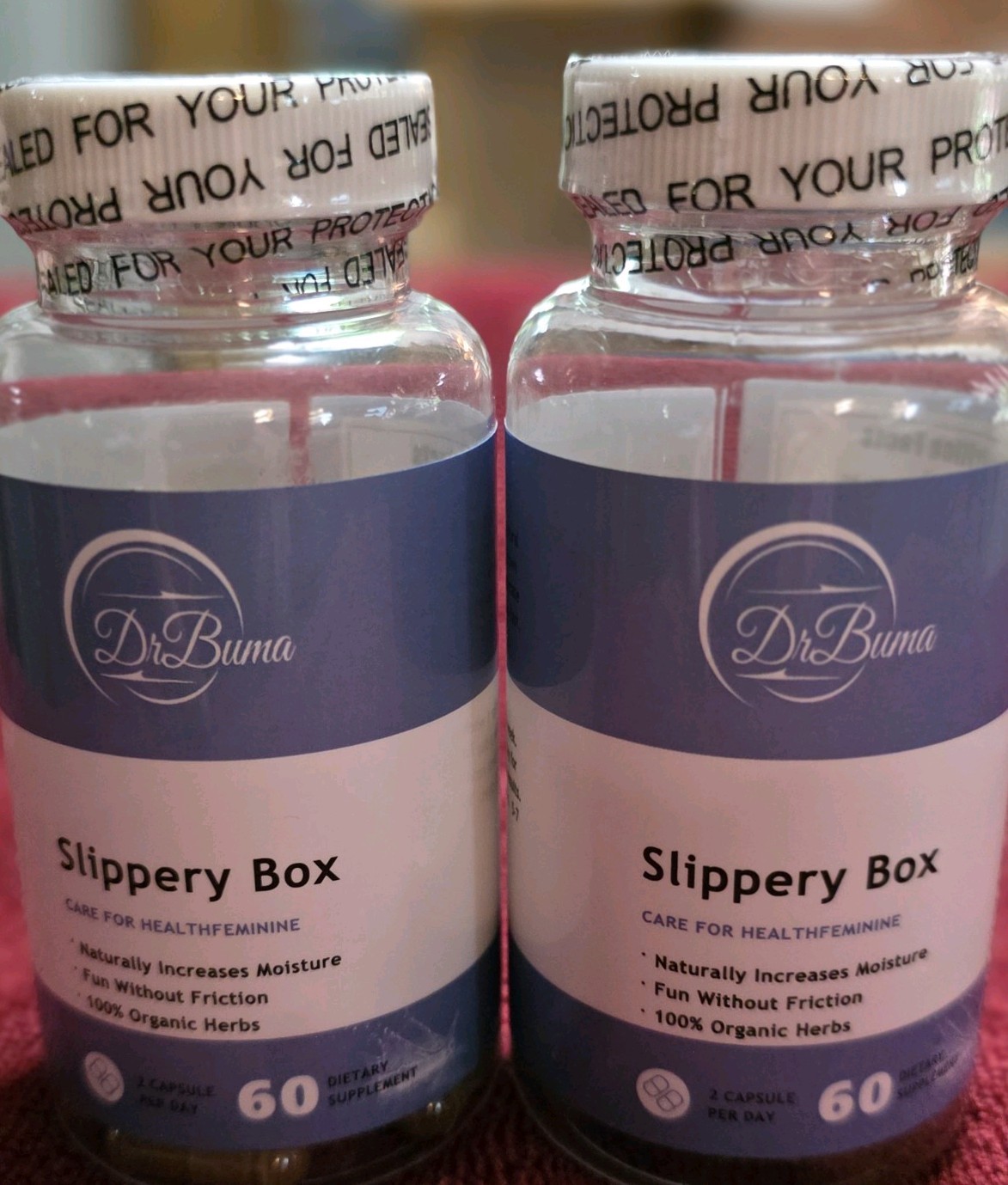 Slippery Box 2-pack Slippery Elm Supplement 60 Capsules Exp 10/2026