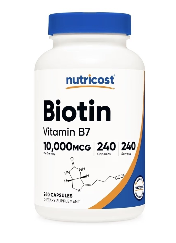 Nutricost Biotin Vitamin B7 10,000mcg General Wellness 240 Capsules