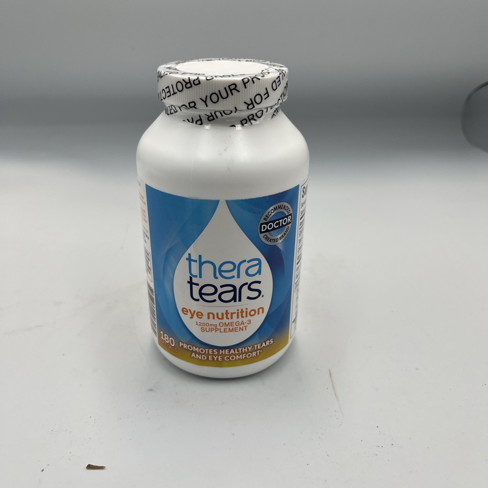 TheraTears 1200mg Omega 3 Supplement Eye Nutrition Organic 180 SOFT GEL