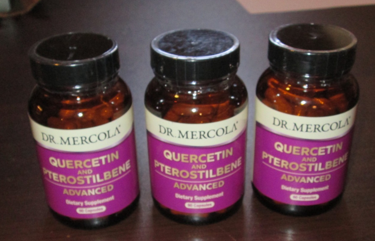Dr. Mercola Quercetin & Pterostilbene Exp 07/2026 Lot Of 3 x 60s 180 tot caps
